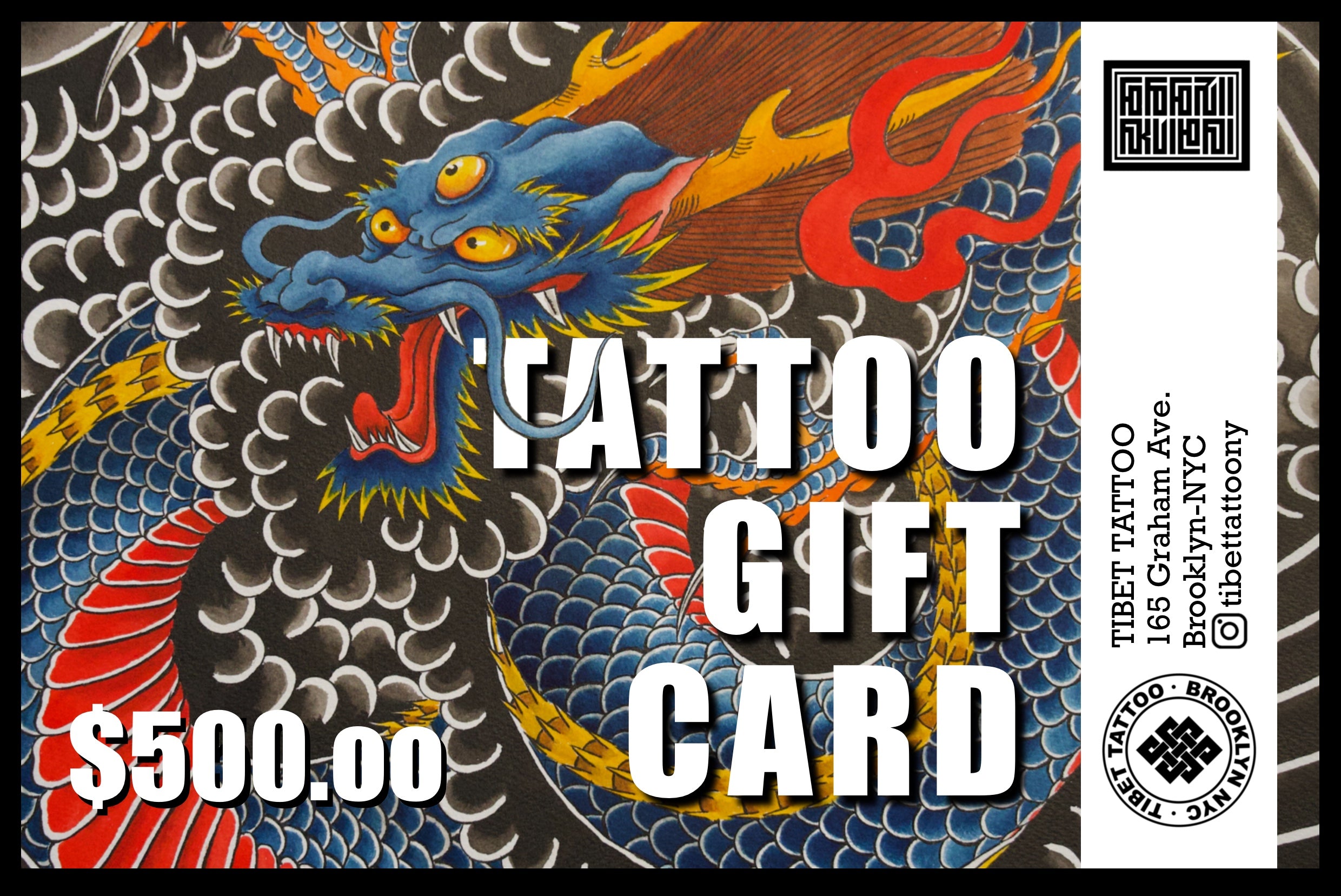 Tibet Tattoo Gift Card