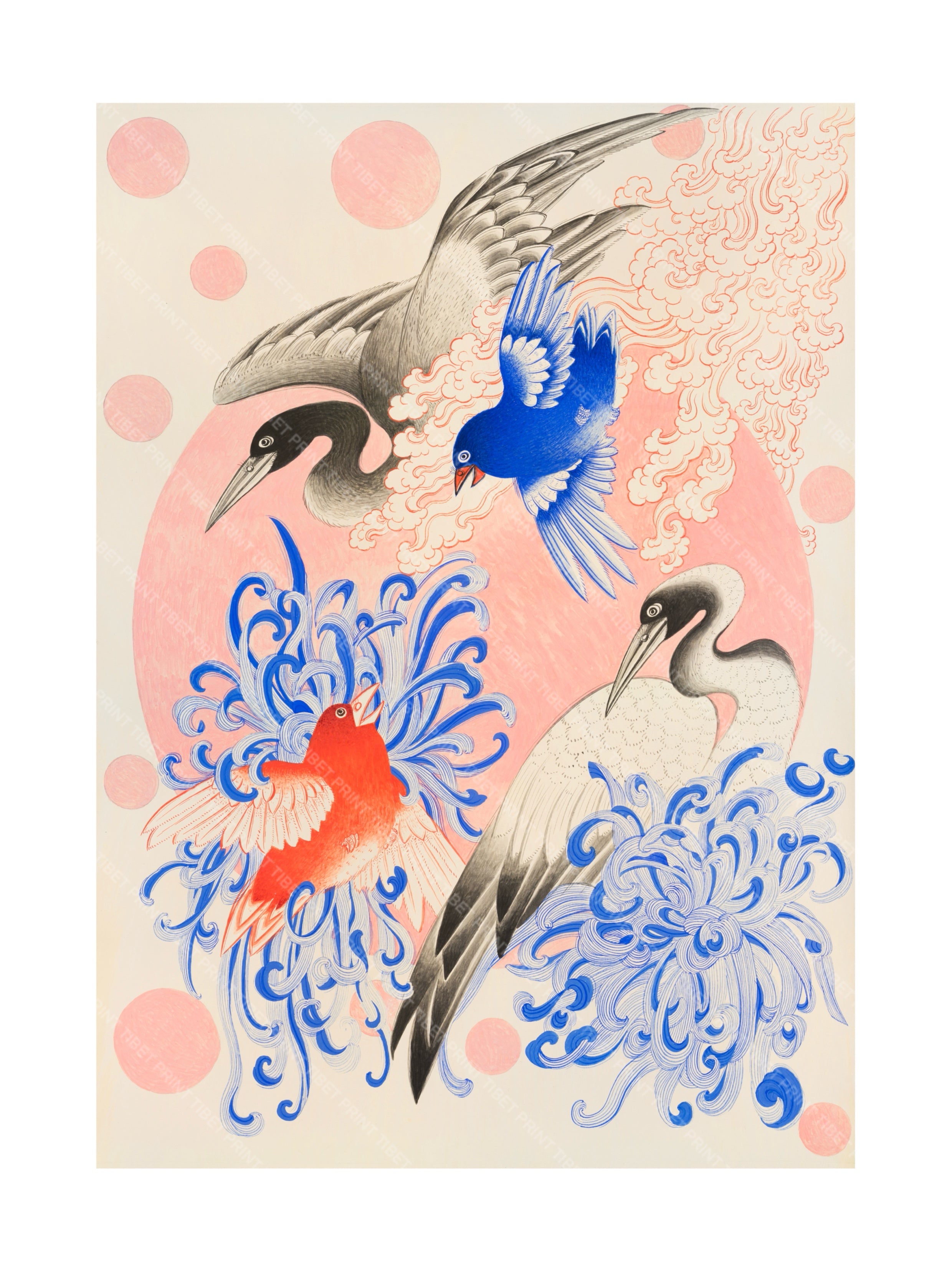 Pink Moon by Pema Rinzin